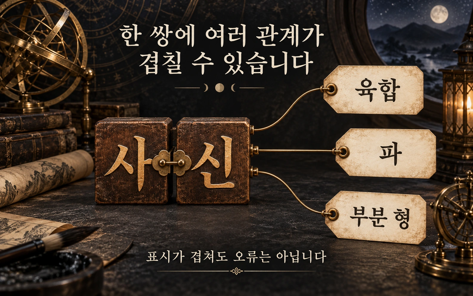 사와 신 한 쌍에서 육합 파 부분 형 세 관계로 갈라지는 연결