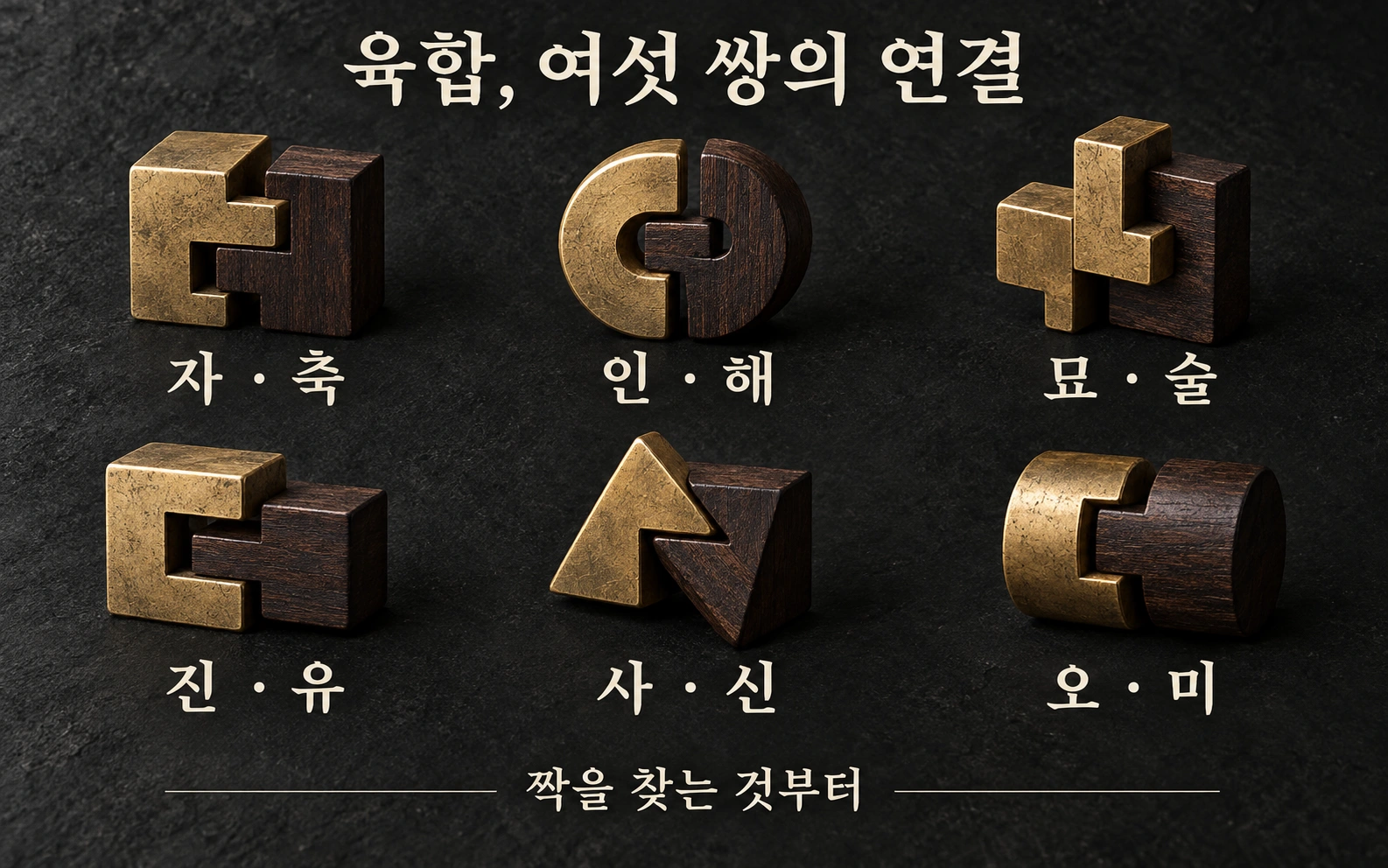 자축 인해 묘술 진유 사신 오미 여섯 쌍이 각각 연결된 도식